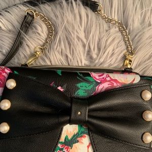 Betsy Johnson Floral Crossbody Clutch